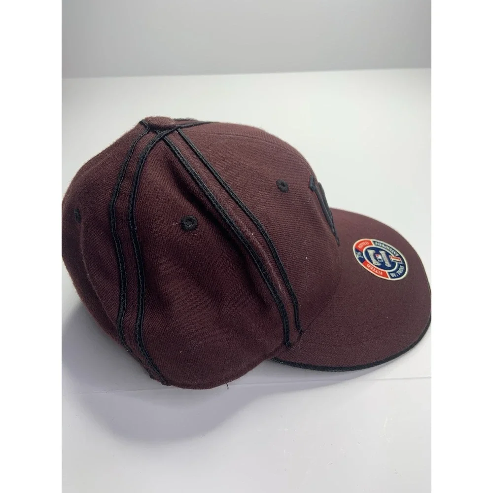 Cooperstown Collection MLB LA Dodgers Fitted Burgandy Hat  Size 7 1/8‎